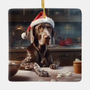 Adorno De Cerámica Cookies de Navidades de punteros de la cortometría