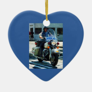 Adorno De Cerámica Cop de motocicleta