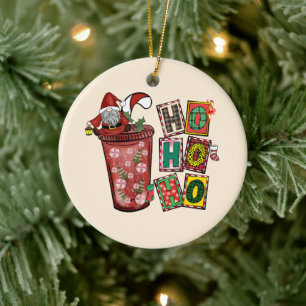 Adorno De Cerámica Copa de Navidades de Santa Claus Gnome