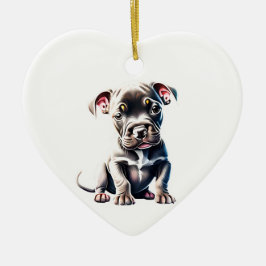 Adorno De Cerámica Copía personalizada de Staffordshire Bull Terrier