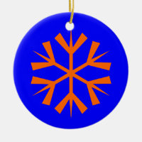 Copo de nieve azul y naranja