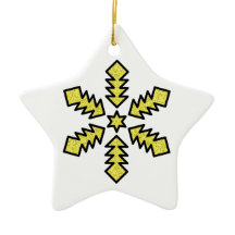 Copo de Nieve Brillante - Estrella Amarilla