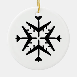 Adorno De Cerámica Copo de nieve de los aviones B-52