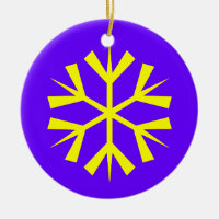 Copo de nieve morado y amarillo