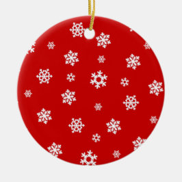 Adorno De Cerámica Copos de nieve (blanco) [patrón de Navidades]