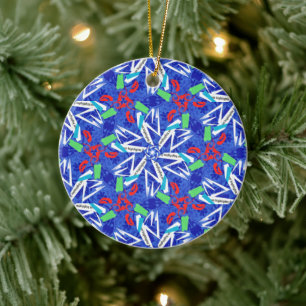 Adorno De Cerámica Copos de nieve de С