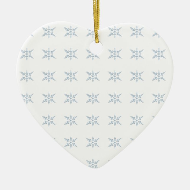 Adorno De Cerámica Copos de nieve de invierno (Frente)