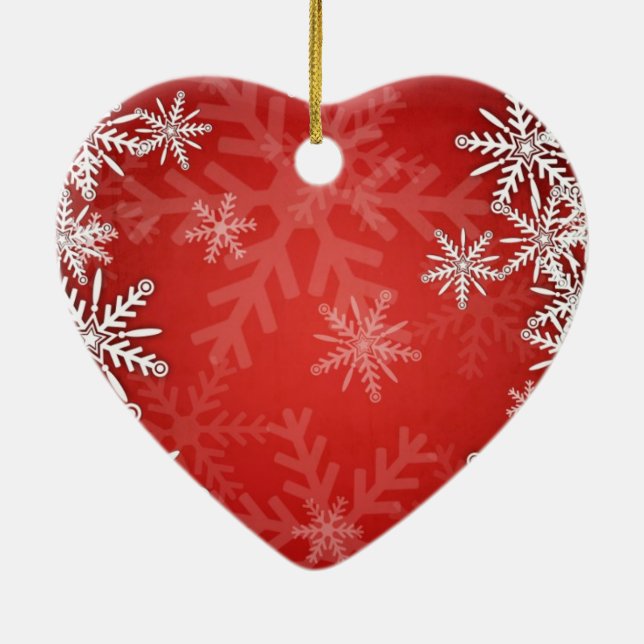 Adorno De Cerámica Copos de nieve del navidad (Atrás)