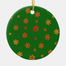 Copos de nieve (rojo y oro) [patrón de Navidades]