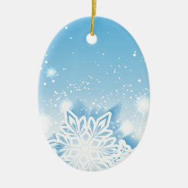 Adorno De Cerámica copos de nieve tridimensionales
