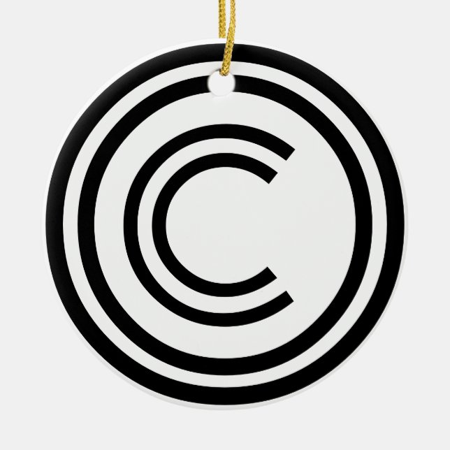 Adorno De Cerámica Copyright sign symbol (Frente)