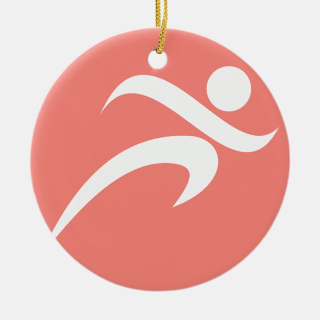 Adorno De Cerámica Coral Rosa (Frente)