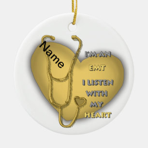 Adorno De Cerámica Corazón Amarillo EMT