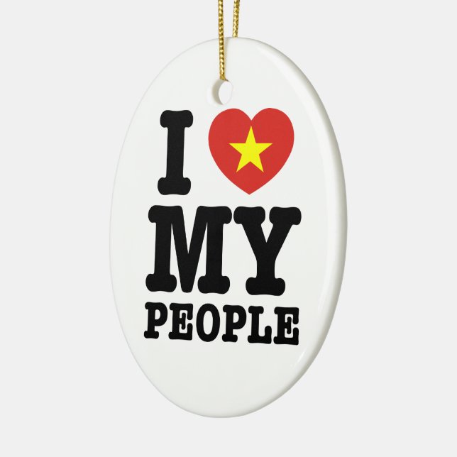 Adorno De Cerámica Corazón (amor) Mi pueblo vietnamita (Izquierda)