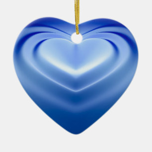 Adorno De Cerámica Corazón azul