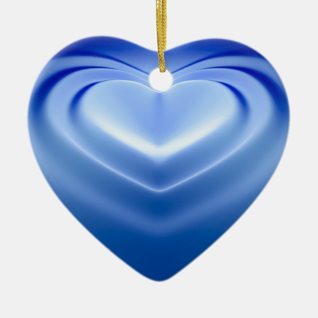 Adorno De Cerámica Corazón azul (Frente)