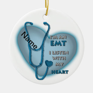 Adorno De Cerámica Corazón Azul EMT