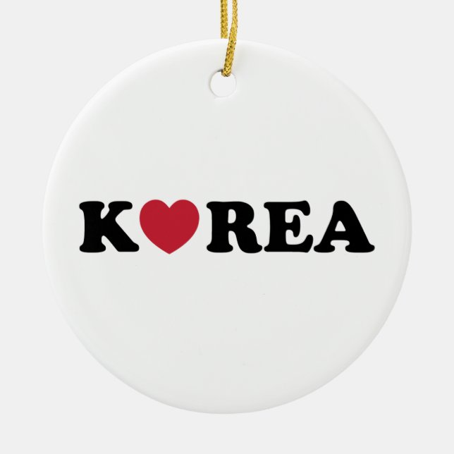 Adorno De Cerámica Corazón de amor de Corea (Frente)