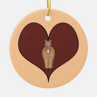 Adorno De Cerámica Corazón de caballo