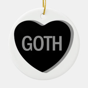 Adorno De Cerámica Corazón de Caramelo - Goth