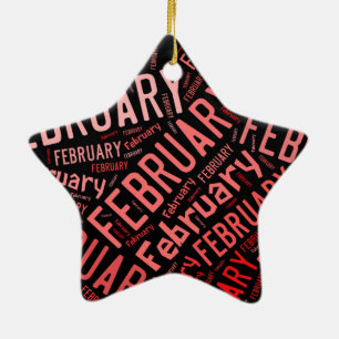 Adorno De Cerámica Corazón de Febrero