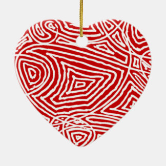 Adorno De Cerámica Corazón de huella digital