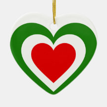 Corazón de la bandera italiana de Italia
