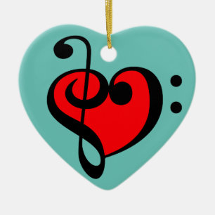 Adorno De Cerámica Corazón de la música