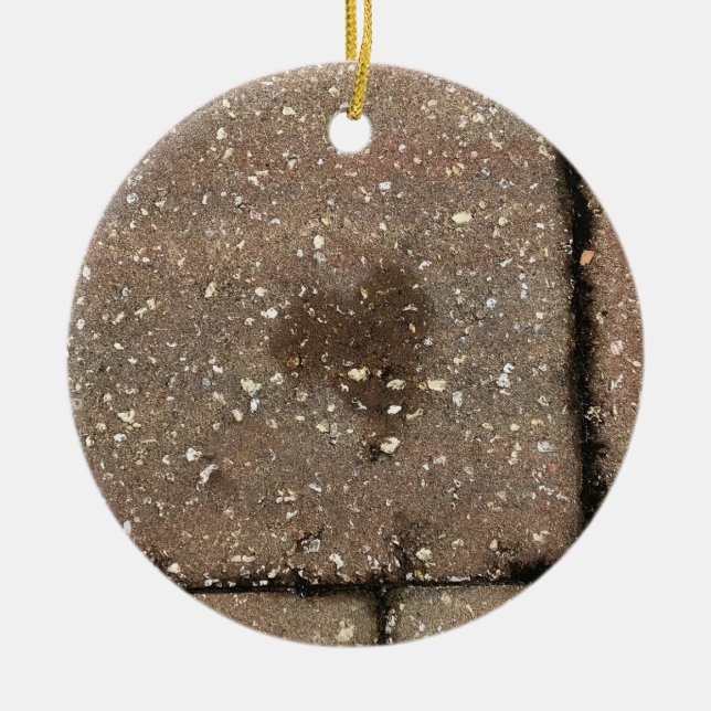 Adorno De Cerámica Corazón de la pavimentadora (Frente)