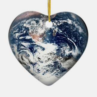 Adorno De Cerámica Corazón de la Tierra (Añadir color de fondo)