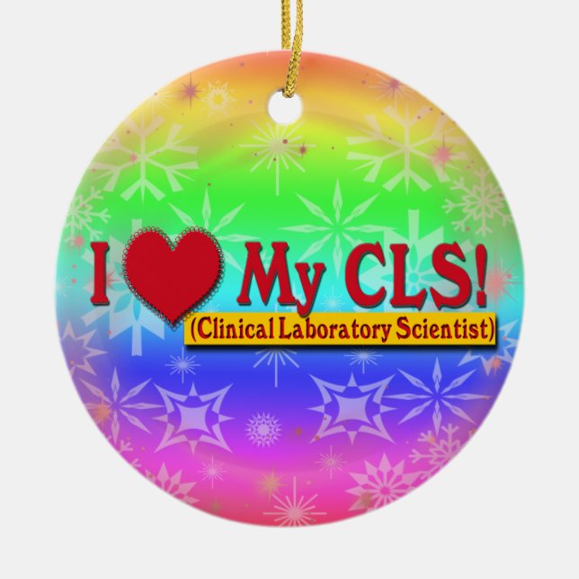 Adorno De Cerámica Corazón de mi CIENTÍFICO LABORAL CLS (Frente)