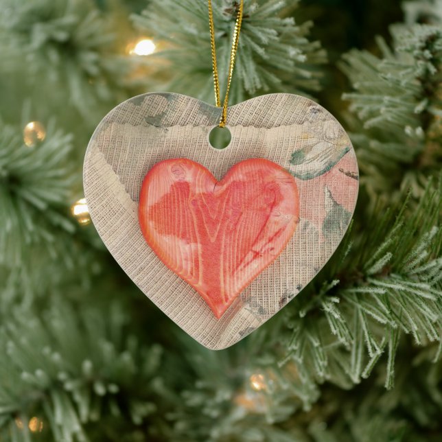 Adorno De Cerámica Corazón de Navidades (Árbol)