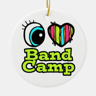 Adorno De Cerámica Corazón de ojos brillante me encanta el campamento