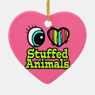 Adorno De Cerámica Corazón de ojos brillante me encantan los animales