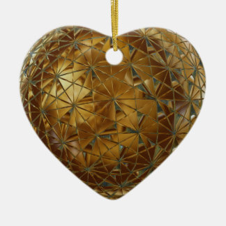 Adorno De Cerámica corazón de oro