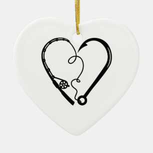 ADORNO DE CERÁMICA CORAZÓN DEL CORAZÓN DE LA CARRETERA PESQUERA