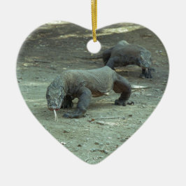 Adorno De Cerámica Corazón del dragón de Komodo