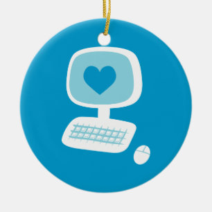 Adorno De Cerámica Corazón del equipo