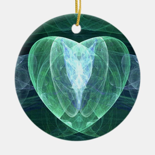 Adorno De Cerámica Corazón del jade (Frente)
