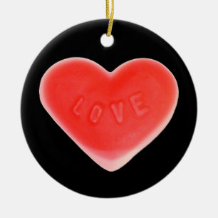 Adorno De Cerámica Corazón dulce Negro Corazón de color Corazón de co