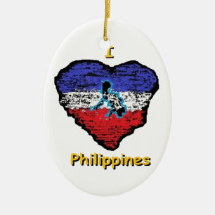 Adorno De Cerámica corazón Filipinas del amor