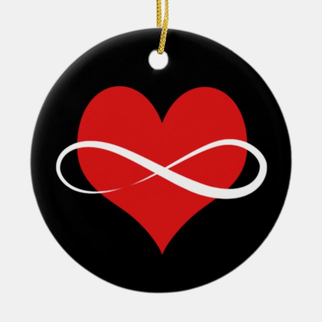 Adorno De Cerámica Corazón infinito (Frente)