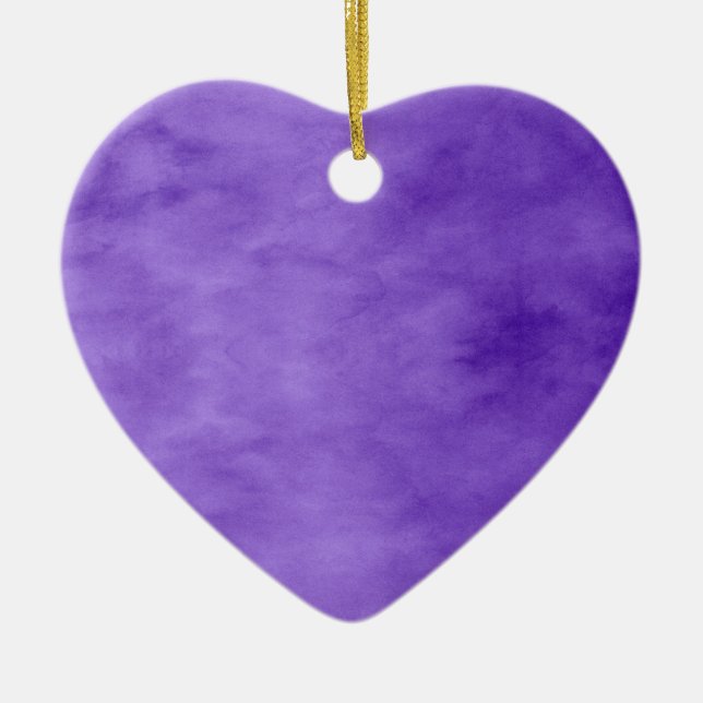 Adorno De Cerámica Corazón morado (Frente)