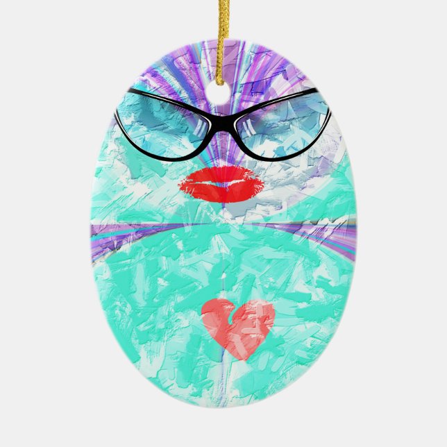 Adorno De Cerámica Corazón perfecto (Frente)