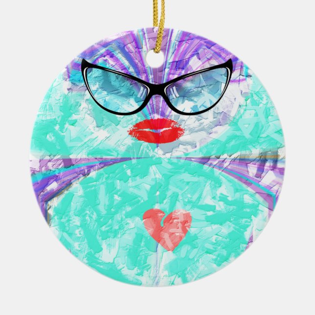 Adorno De Cerámica Corazón perfecto (Frente)