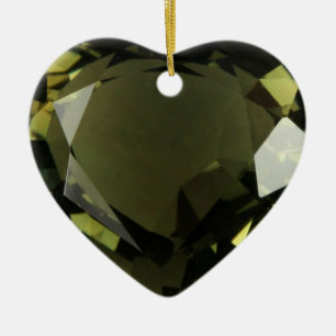 Adorno De Cerámica Corazón Peridot