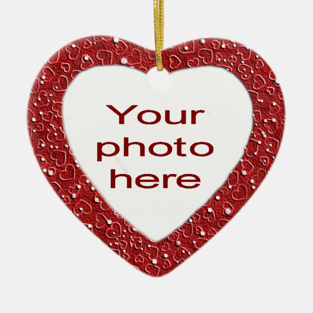 Adorno De Cerámica Corazón personalizable (Frente)
