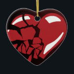 Adorno De Cerámica Corazón quebrado<br><div class="desc">Corazón quebrado</div>