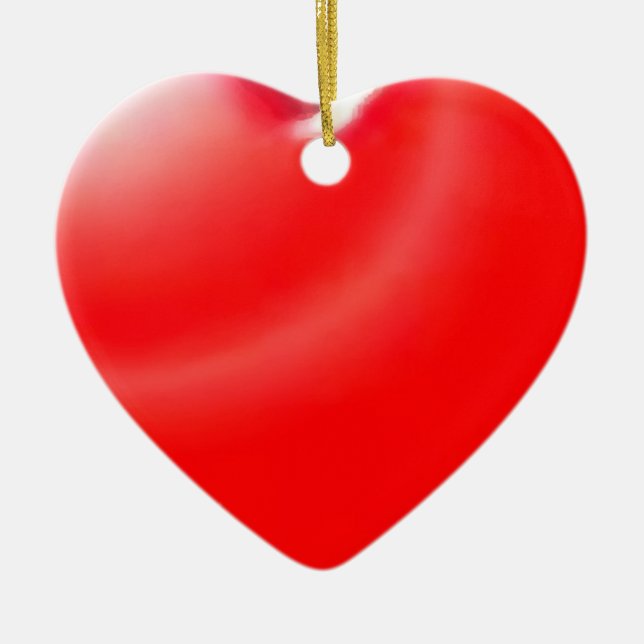 Adorno De Cerámica Corazón Rojo (Frente)