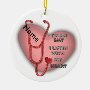 Adorno De Cerámica Corazón Rojo EMT